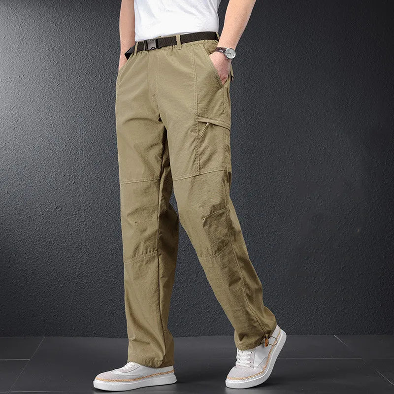 Men’s 2026 Ice Silk Quick Dry Hiking & Travel Pants – Lightweight Outdoor Casual Summer Wear