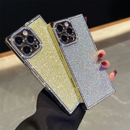 Luxury Diamond Sequin Bling Glitter Case For iPhone 16 15 14 13 Pro Max Electroplated Soft Silicone Shockproof Bumper Cover