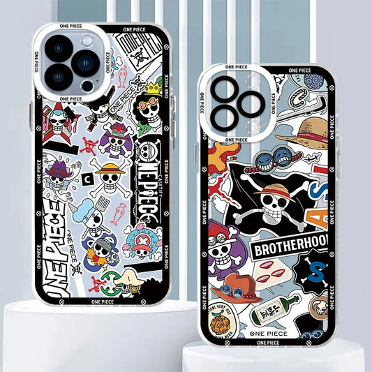 Clear Silicone TPU Case for Samsung Galaxy S22 Plus S23 FE S21 S24 Ultra S20 FE S21 Plus S24 Plus Anime O-One P-Pieces Cover