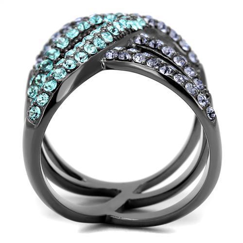 IP Light Black (IP Gun) Stainless Steel Ring with Top Grade