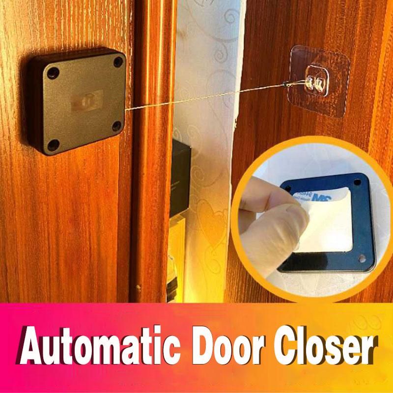 Pink Lucy automatic door closer for sliding door with easy installation instructions for smooth operation