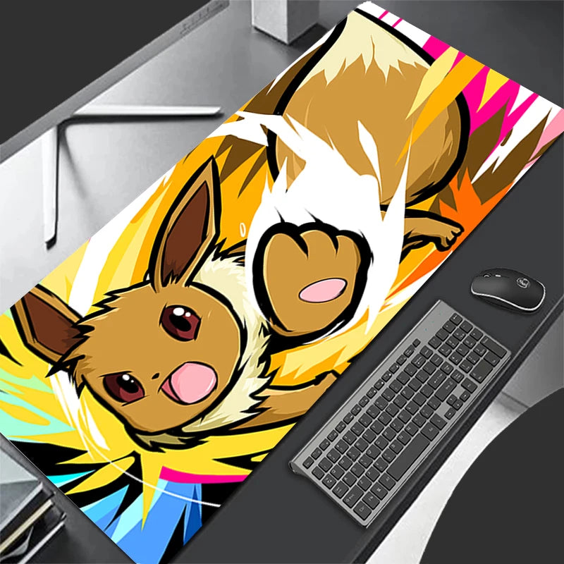 MINISO Eevee gaming mouse pad large colorful desk mat with cartoon Eevee art for keyboard and mouse