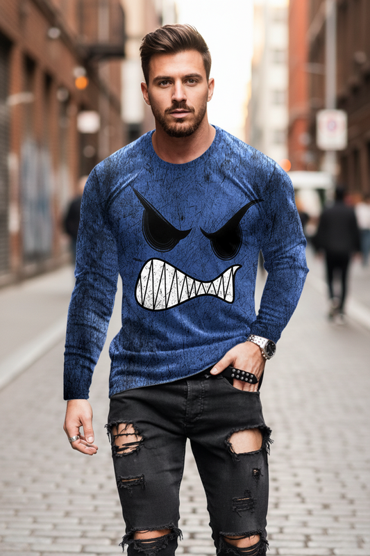 Funny Print Men’s Long Sleeve T-Shirt (Sale $34.99, was&nbsp;$49.99)