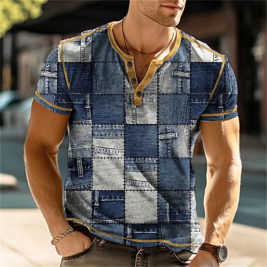Meet Your New Summer Statement Tee (3D Printed Oversized Retro Patchwork)