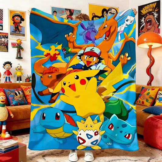 Cozy Up with the Ultra-Soft Pokémon Anime Blanket – Your New Favorite Throw!