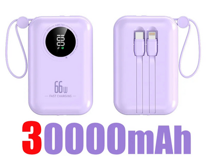 Power bank 50000mAh Large Capacity Power Bank 4 in 1 Fast Charging Powerbank Portable Battery Charger For iPhone Samsung Huawei
