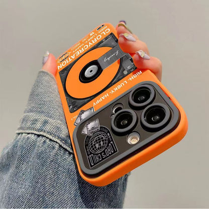 iphone 15 CD Record Large Window Drop-resistant Phone Case