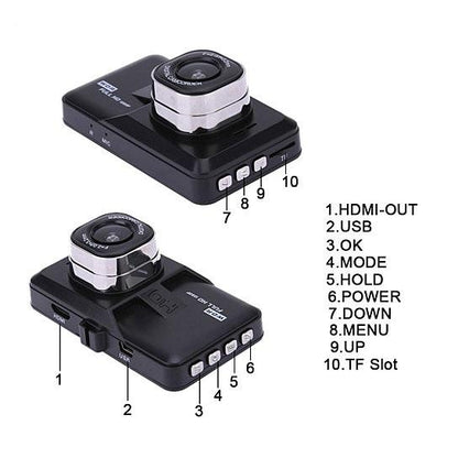Salmon Lucky 1080P dash cam for car - 120° Wide, Loop Rec