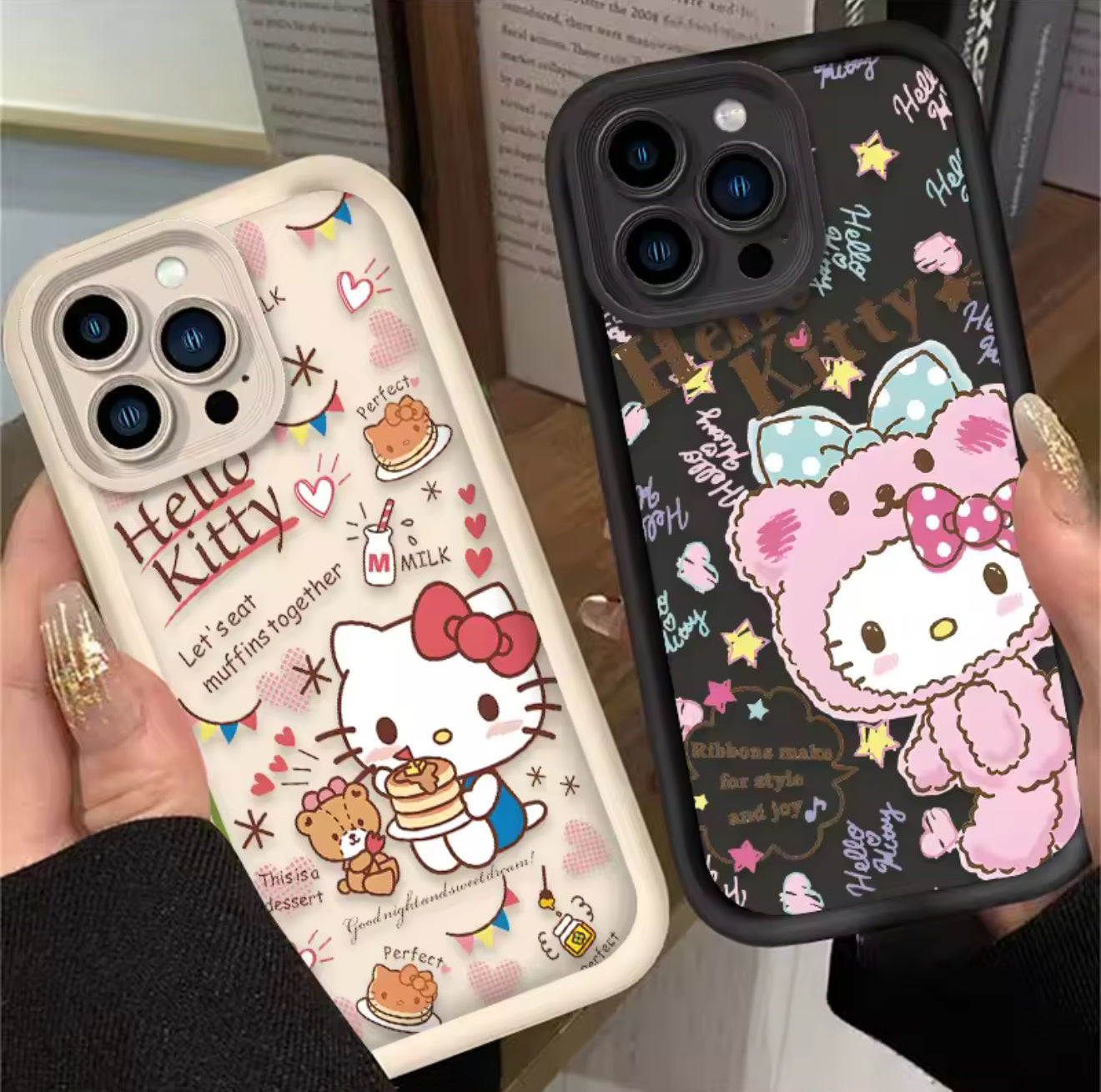 Hello Kittyyy Case for iPhone 14 15 Pro Max 13 12 11 X XS XR 7 8 Plus SE 2020 Silicone Shockproof Cover