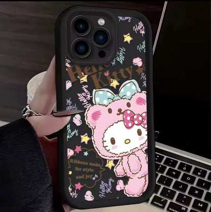 Hello Kittyyy Case for iPhone 14 15 Pro Max 13 12 11 X XS XR 7 8 Plus SE 2020 Silicone Shockproof Cover