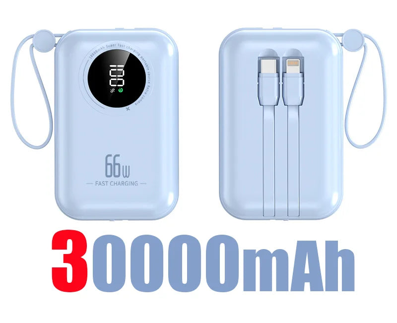Power bank 50000mAh Large Capacity Power Bank 4 in 1 Fast Charging Powerbank Portable Battery Charger For iPhone Samsung Huawei