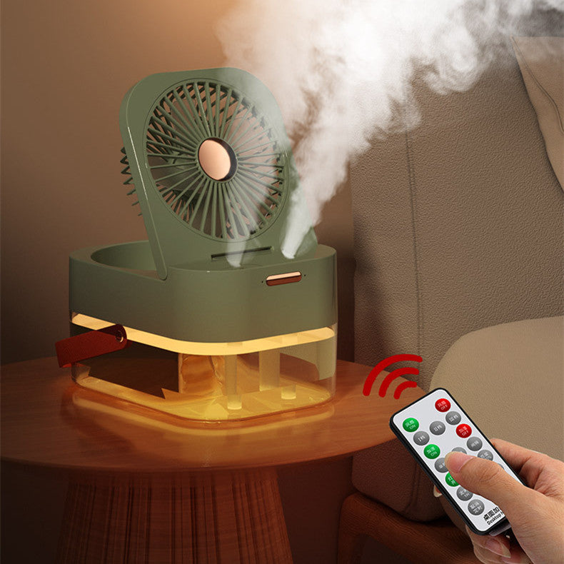 Humidificador, ventilador de pulverización, ventilador portátil, Enfriador de aire, humidificador de aire, ventilador USB, ventilador de escritorio con luz nocturna para electrodomésticos de verano