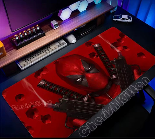 Marvel Deadpool Anime Mouse Pad Office PC Gamer Cabinet Mouse Mat Laptop 900x400 Keyboard Mousepad Extended Desk Mat Cool Carpet