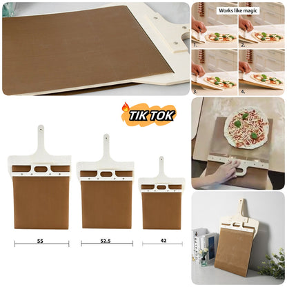 Sliding Pizza Peel Shovel Storage Board Pala Pizza Scorrevole Wooden Handle Transfer Pizza Kitchen Gadgets
