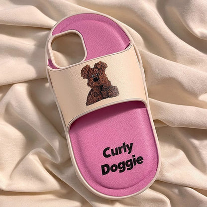 Cartoon Dog Slippers Suitable For iphone cases