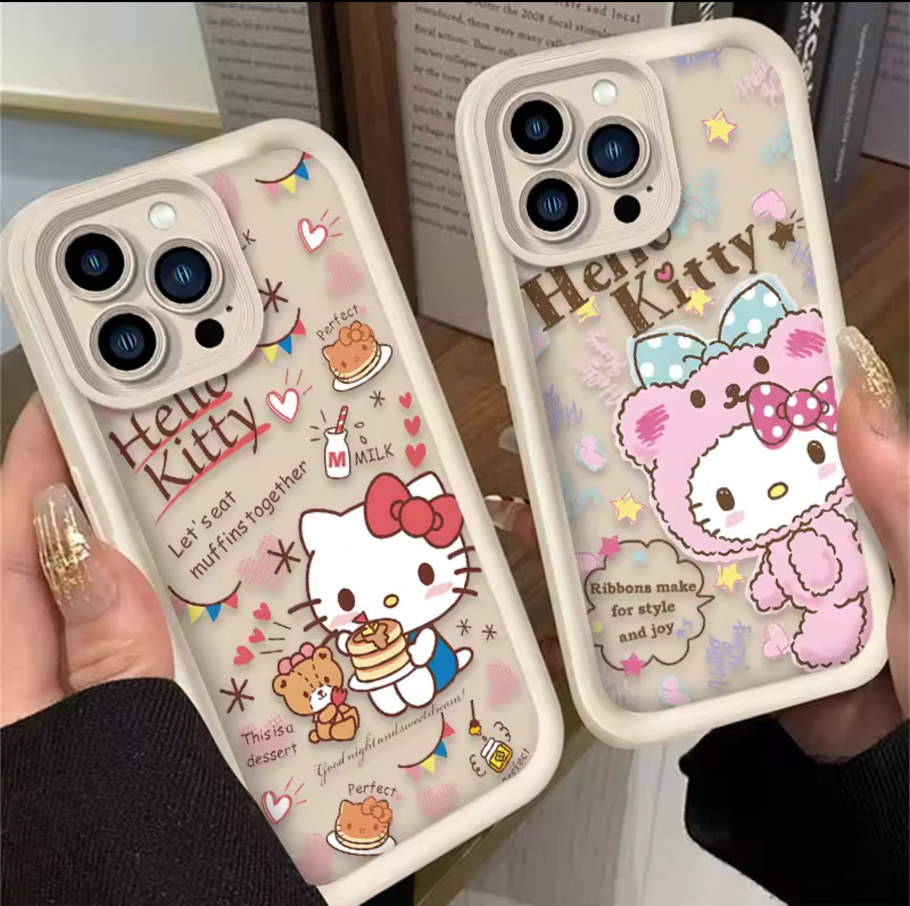 Hello Kittyyy Case for iPhone 14 15 Pro Max 13 12 11 X XS XR 7 8 Plus SE 2020 Silicone Shockproof Cover