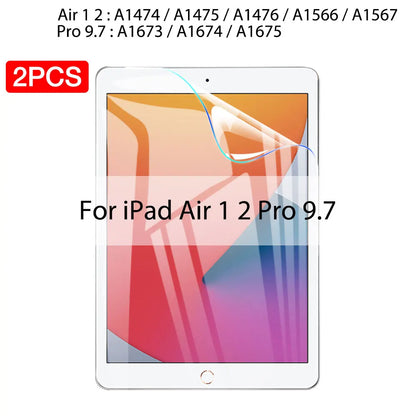 2PCS Hydrogel Film For Ipad Pro 11 12.9 Air 4 5 13 2024 Screen Protector For Ipad Mini 6 2 3 10.2 9.7 2021 9 Genration Not Glass