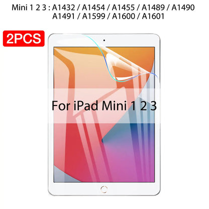 2PCS Hydrogel Film For Ipad Pro 11 12.9 Air 4 5 13 2024 Screen Protector For Ipad Mini 6 2 3 10.2 9.7 2021 9 Genration Not Glass