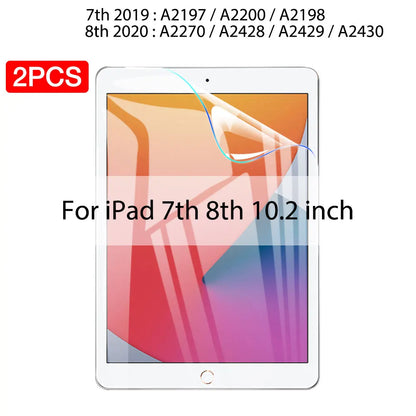 2PCS Hydrogel Film For Ipad Pro 11 12.9 Air 4 5 13 2024 Screen Protector For Ipad Mini 6 2 3 10.2 9.7 2021 9 Genration Not Glass