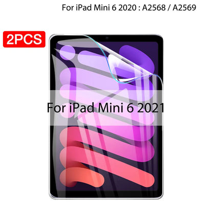 2PCS Hydrogel Film For Ipad Pro 11 12.9 Air 4 5 13 2024 Screen Protector For Ipad Mini 6 2 3 10.2 9.7 2021 9 Genration Not Glass