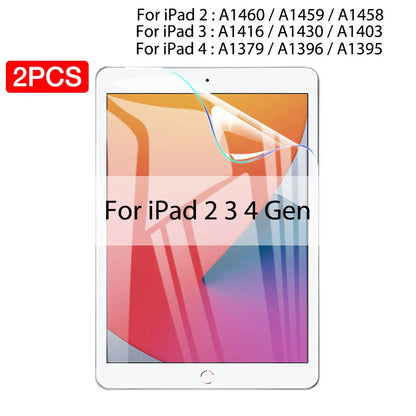 2PCS Hydrogel Film For Ipad Pro 11 12.9 Air 4 5 13 2024 Screen Protector For Ipad Mini 6 2 3 10.2 9.7 2021 9 Genration Not Glass