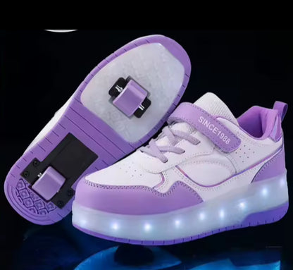 Children's shoes new roller skates walking shoes Children's sports shoes elementary school roller shoes flashing roller skates