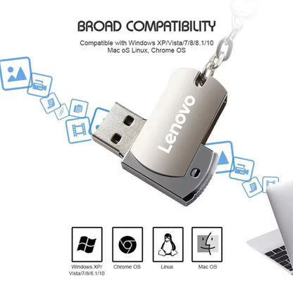 Lenovo-unidad Flash USB de 64TB, Pendrive de alta velocidad, 16TB, USB 3,0, 2TB, 4TB, memoria USB de 128GB, disco Flash USB para ordenador portátil