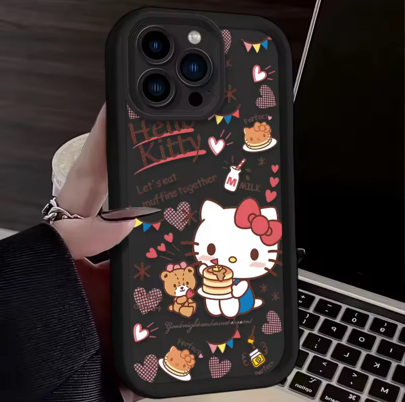 Hello Kittyyy Case for iPhone 14 15 Pro Max 13 12 11 X XS XR 7 8 Plus SE 2020 Silicone Shockproof Cover