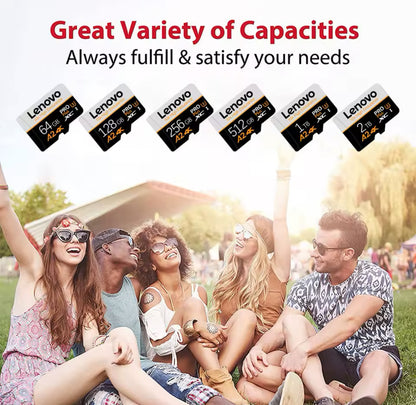 Lenovo-tarjeta Mini SD De 2TB, 1TB, tarjeta Micro TFSD De 512GB, 256GB, tarjeta De Memoria Flash TF Class10, 128GB, Cartao De Memoria para Nintendo Switch