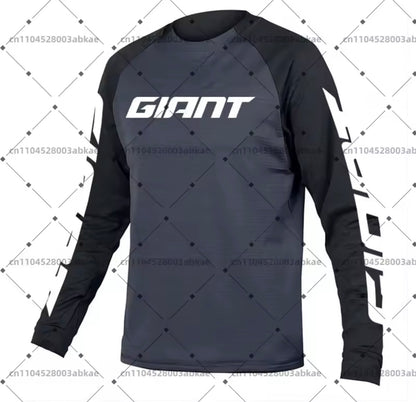 Giant Mountain Bike Jersey MTB Enduro off Road Shirt Downhill Sportswear Motorcycle T-shirt Long Sleeve Riding T-shirt