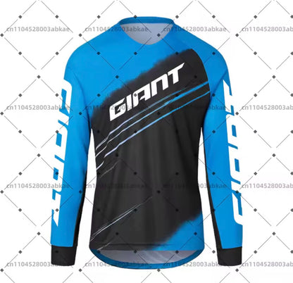 Giant Mountain Bike Jersey MTB Enduro off Road Shirt Downhill Sportswear Motorcycle T-shirt Long Sleeve Riding T-shirt
