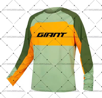 Giant Mountain Bike Jersey MTB Enduro off Road Shirt Downhill Sportswear Motorcycle T-shirt Long Sleeve Riding T-shirt