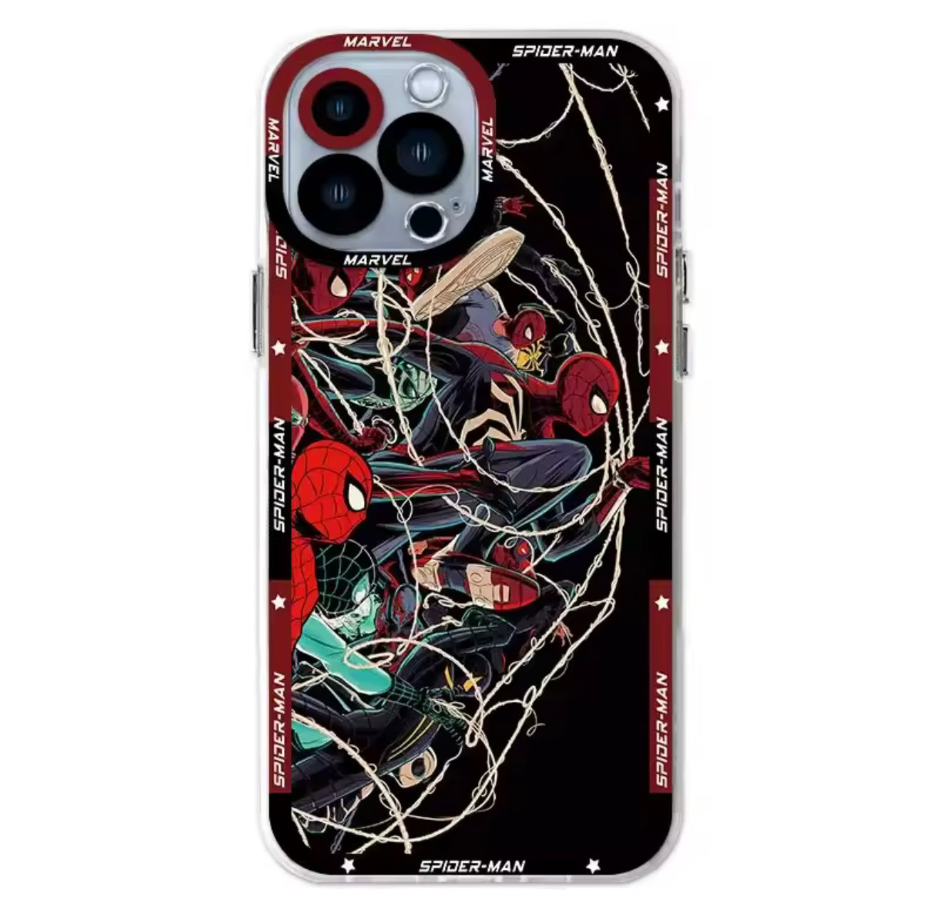 Spider-Mann Soft Phone Case for iPhone 14 16 Plus15 Pro Max 11 12 Mini 13 Pro Max SE 8 7 Plus XR X XS Max Clear Cover