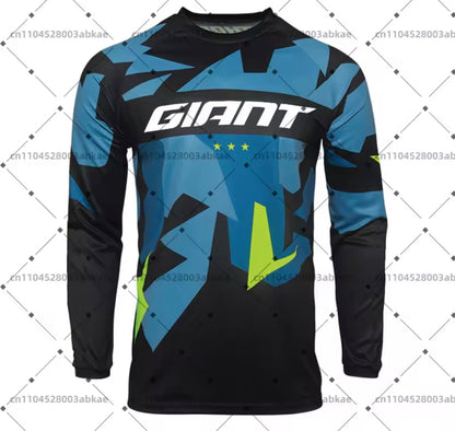 Giant Mountain Bike Jersey MTB Enduro off Road Shirt Downhill Sportswear Motorcycle T-shirt Long Sleeve Riding T-shirt