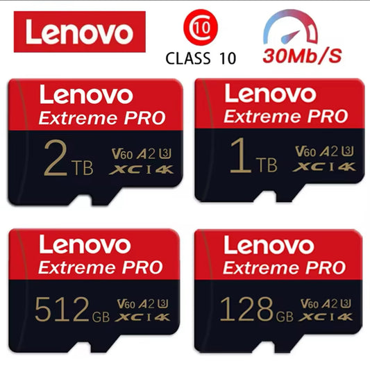 Lenovo 2TB High Speed Micro TF SD Card SD Card master copy version 256GB 512GB 128GB TF Memory Flash Card For Phone/Computer/Camera/PC