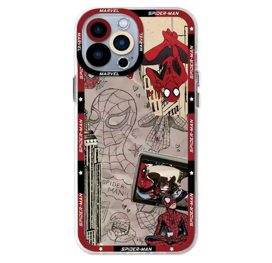 Spider-Mann Soft Phone Case for iPhone 14 16 Plus15 Pro Max 11 12 Mini 13 Pro Max SE 8 7 Plus XR X XS Max Clear Cover