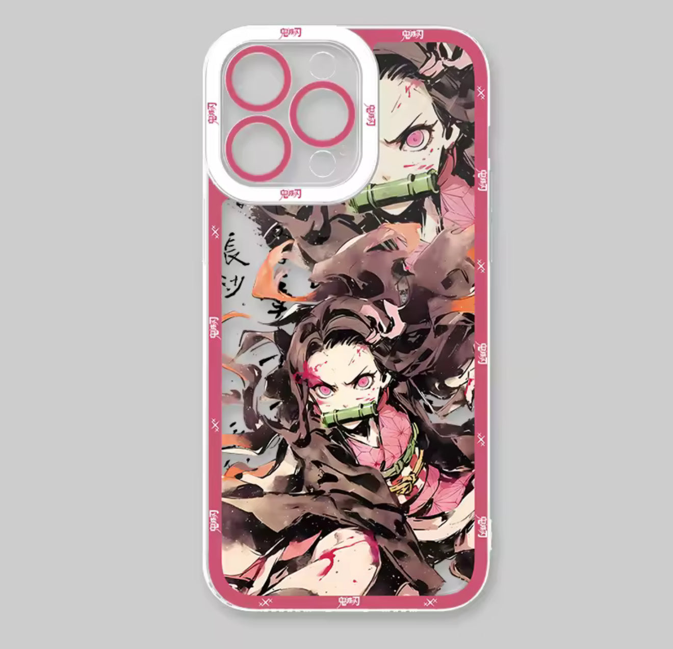 Cartoon Demon Slayer Phone Case For iPhone 16 15 14 13 12 11 Pro Max X XR XS 7 8 Plus SE 2020 Matte Hard Shockproof Back Cover