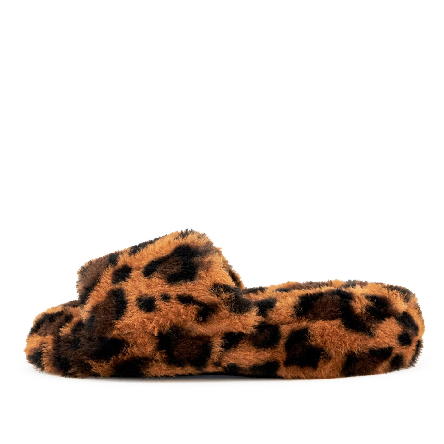 Pantuflas Geneva de piel sintética con estampado de leopardo para mujer 