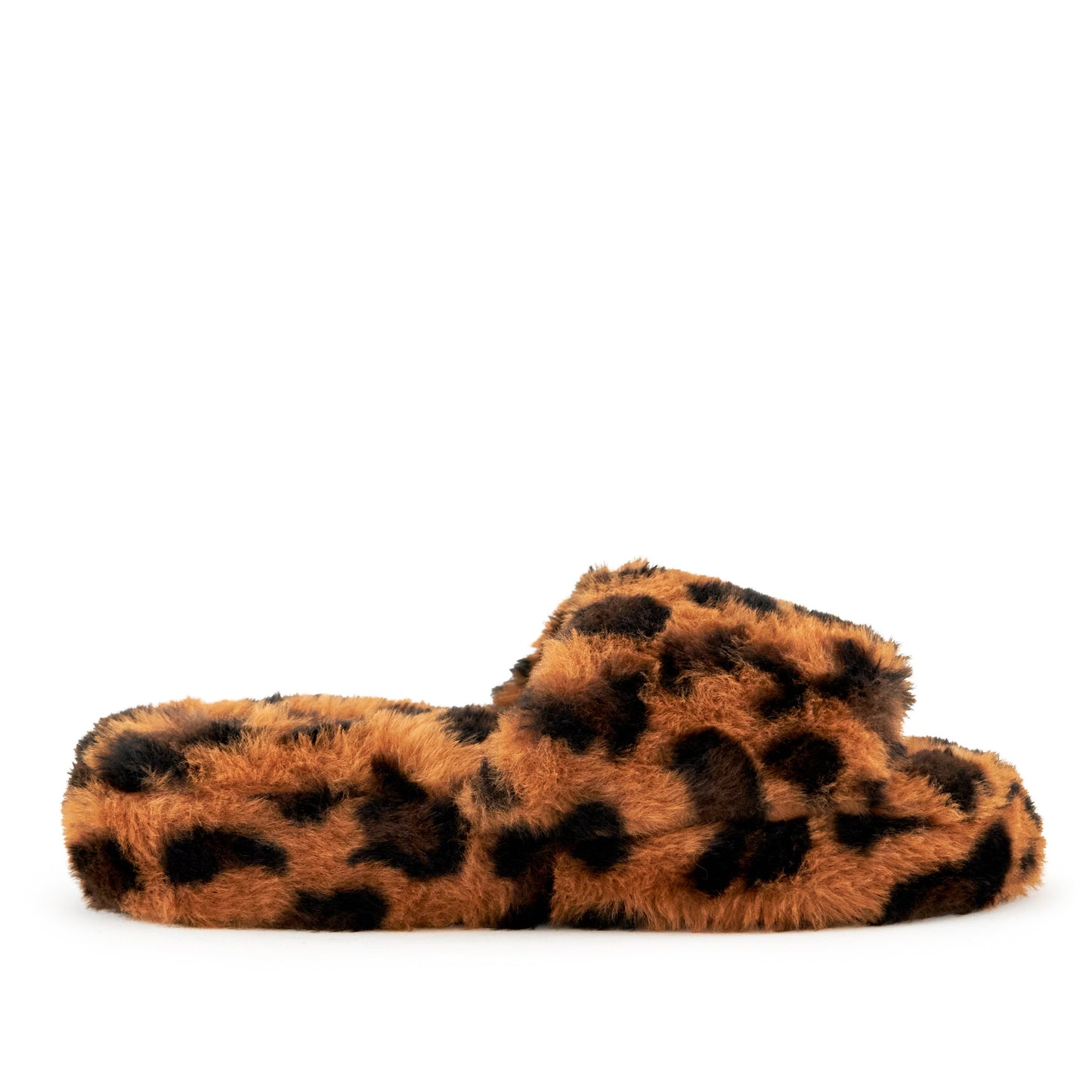 Pantuflas Geneva de piel sintética con estampado de leopardo para mujer 