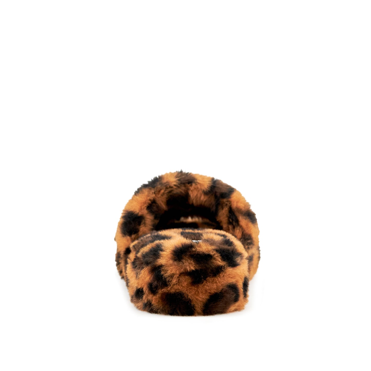 Pantuflas Geneva de piel sintética con estampado de leopardo para mujer 