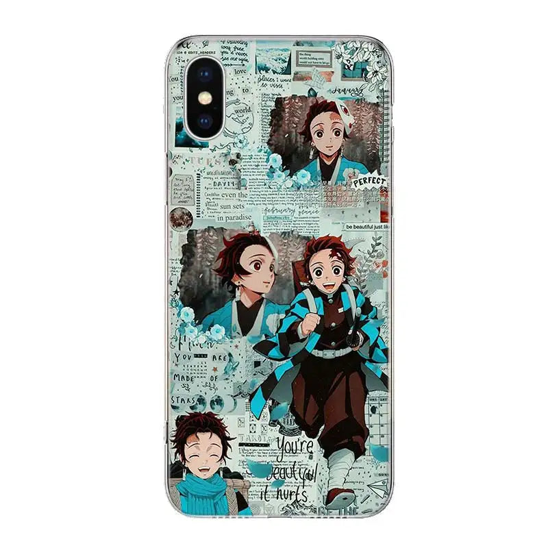 Demon😈Slayer Anime Cover Phone Case For iPhone 15 14