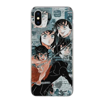Demon😈Slayer Anime Cover Phone Case For iPhone 15 14