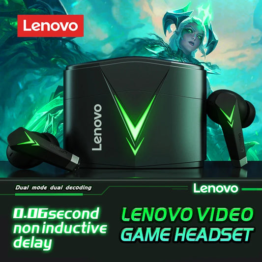 100% nuevo Original Lenovo LP6 GM1 GM5 TWS auriculares inalámbricos para juegos con Bluetooth y modo Dual auriculares con micrófono y música