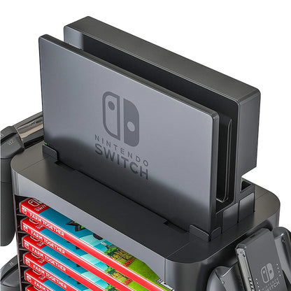 Switch OLED Game Accessories Storage Tower Stackable Game Disk Rack Bracket Controller Organizer for Nintendo Switch Accessories