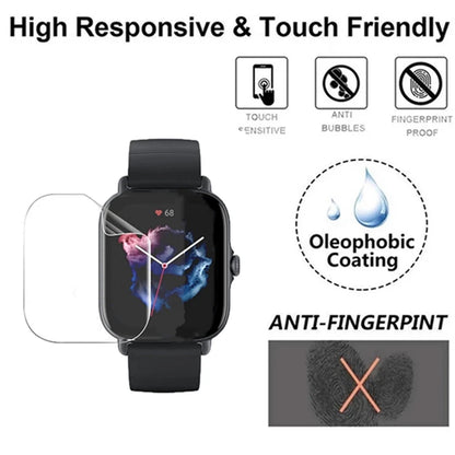 3PCS Soft Hydrogel Film For Amazfit GTS 3 GTS 2 2e GTS 2 Mini Smartwatch Screen Protector for GTS4 GTS2e GTS3 Film Not Glass