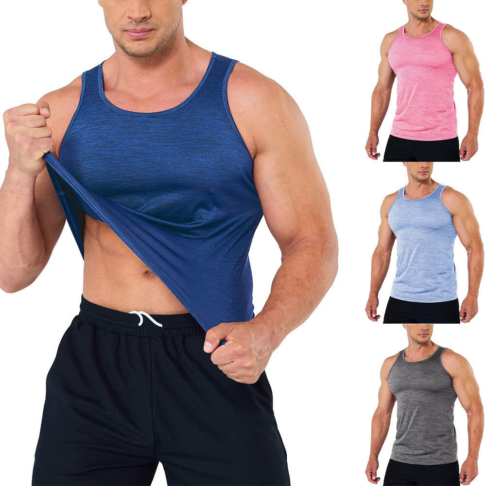 Fitness Sports Leisure Cationic Solid Color Quick-drying Vest