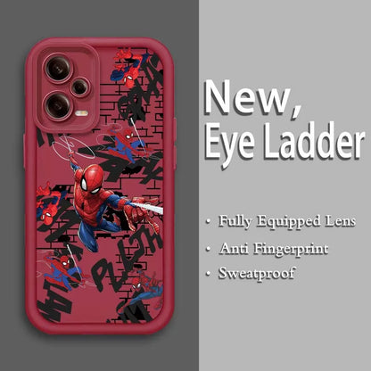 Marvel Groot Spider-Man Art For Xiaomi Redmi Note 14 13 13R 12 12R 11 11E 11T 11S Pro Plus 4G 5G Eye Ladder Soft Phone Case