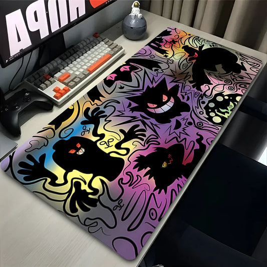 Colorful Gaming Keyboard Rug Laptop Japan Cool Anime Mouse Pad XXL Black P-pokemonS Desk Mat PC G-gengar Gamer Cabinet Mousepad