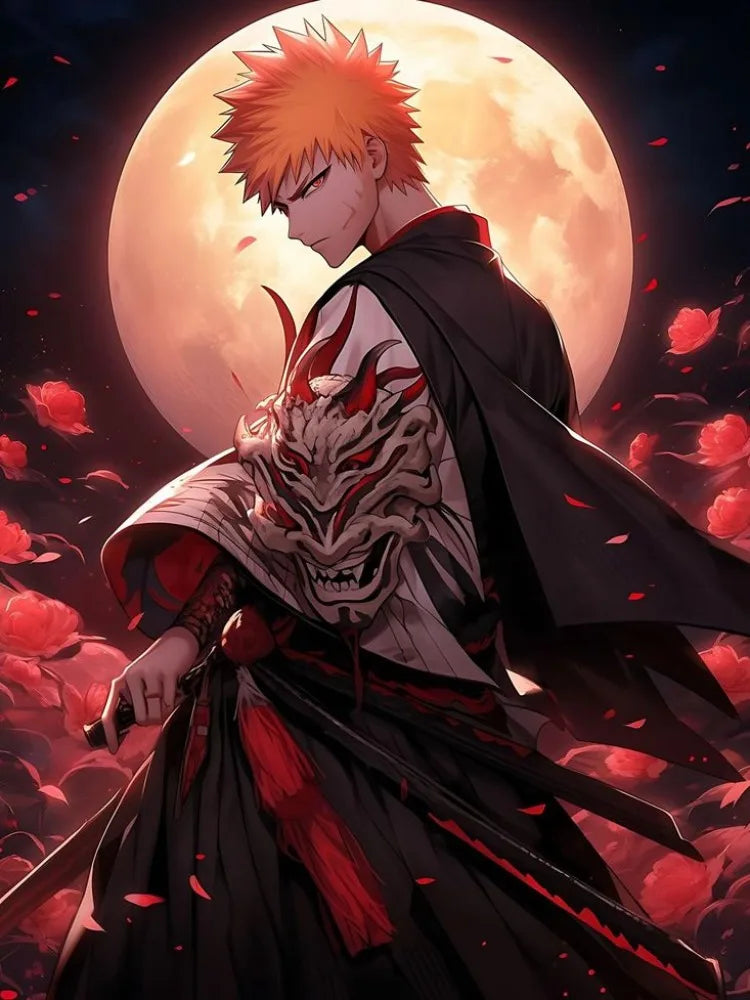 BLEACH DIY Diamond Painting Kurosaki Ichigo Zaraki Kenpachi Poster Hand Diamond Embroidery Home Room Decor Kids DIY