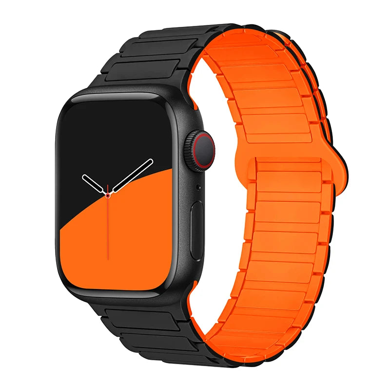 Magnetic Sports Band for Apple Watch Ultra 2 49mm 45mm 44mm 42mm 38 40 41mm Silicone Strap for IWatch Series Ultra 2 9 8 7 6 5 4